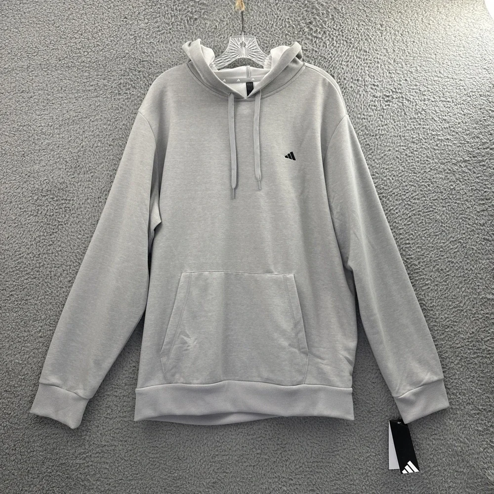 NWT Adidas Go To Hoodie Gray Athletic Athleisure Travel Men's XL